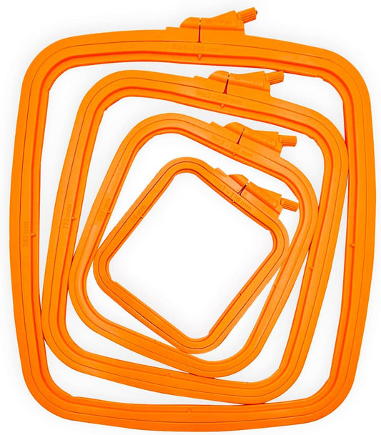 Nurge Square Plastic Hoop - Size 4: Orange 250mm x 280mm (10" x 11")