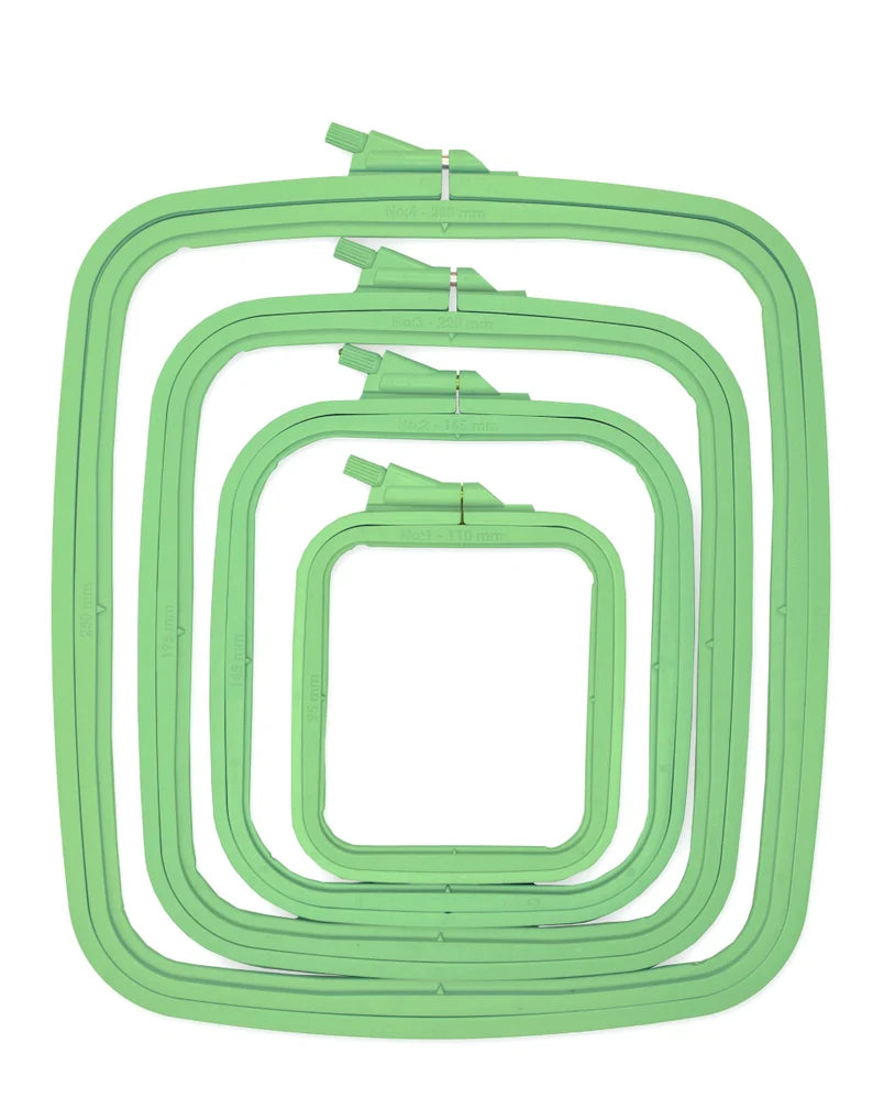 Nurge Square Plastic Hoop - Size 1: Green 95mm x 110mm (3.75" x 4.3")