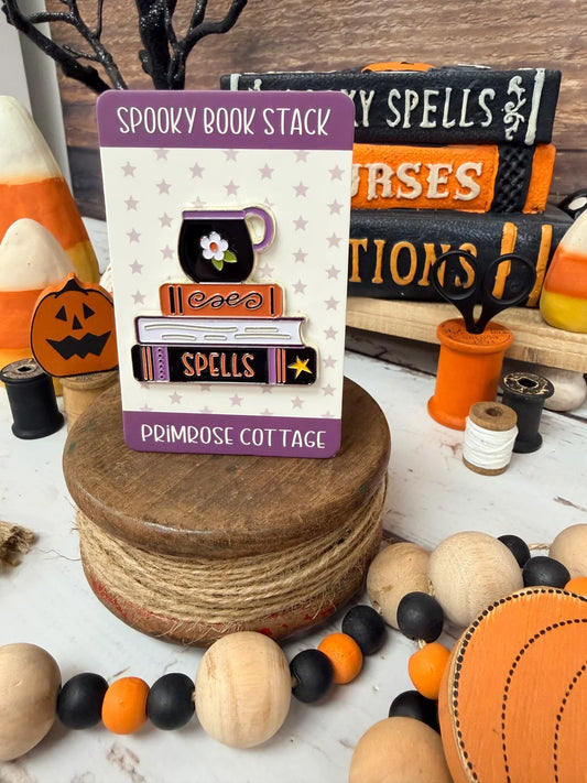 Spooky Book Stack Needleminder