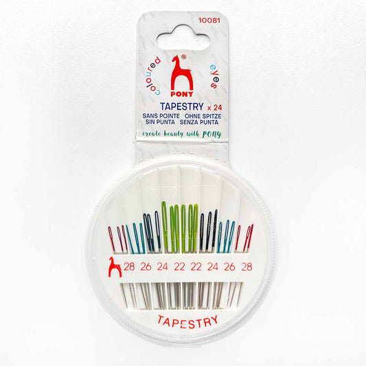 Pony Colored Eye Tapestry Needles in Compact -  sizes 22–28