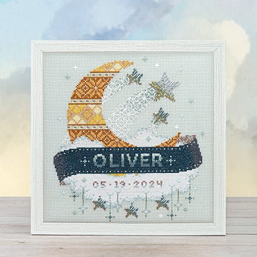 Modern Baby Sampler - Moon & Stars