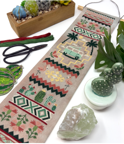 Cactus and Caravan Bell Pull