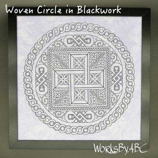 Woven Circle in Blackwork